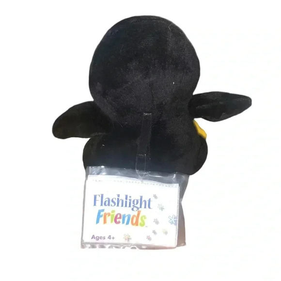 Flashlight Friends Penguin 9" Plush Black White Bedtime Buddy Soft Cuddly - Picture 2 of 2